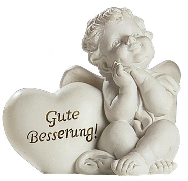 Engel für KinderZimmer Mutmacher Figur mit Spruch antik weiß 8 cm