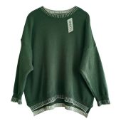 flauschige LAGENLOOK PULLOVER mit Wolle Damen Mode