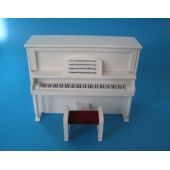 Piano Klavier mit Hocker Puppenhausmöbel Miniaturen 1:12