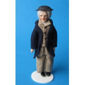 Opa mit Hut im Anzug Puppe für  Puppenstube Miniatur 1:12