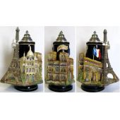 3D-Relief Bierkrug-Paris- Eifelturm,Kathetrale,Sacr©-CÅur Montmartre,Triumphbogen -German Beer Stein