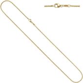 Erbskette 333 Gelbgold 1,5 mm 40 cm Gold Kette Halskette Karabiner