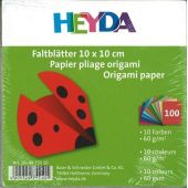 Faltblätter Origami Kusudama 10x10cm uni 100 Blatt;10 Farben
