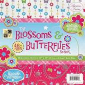 Paper stack Blossom&butterflies 30,5X30,5 cm 48 Bogen