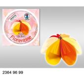 Faltblatt, Origami, Kusudama 10 cm rund gelb-orange-rot