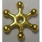 Metallverzierteil - echt vergoldet, nickelfrei - 12 mm, Flocke