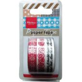 Paper Tape Christmas Red 3 ver. Muster 3x5m  10mm