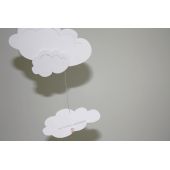 auf Wolken schweben - Grußkarte mit Wolken aus Samtpapier