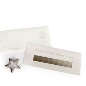 Weihnachtskarte mit Sternengruß - Stern aus Edelstahl