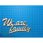 Schriftzug :We are family ca 120 mm