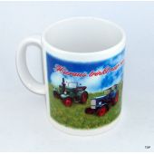 Tasse Traktor-Liebhaber mit vier Traktoren Kaffeetasse
