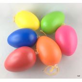 6 Deko-Eier bunt Aufhängung 8 cm Kunststoff mattiert günstig
