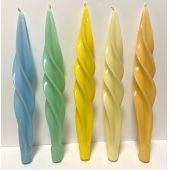 Spiralförmige Kerzen gedreht in 5 Farben 29 cm günstig D