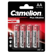 Mignon-Batterie CAMELION Plus Alkaline 1,5 V, Typ AA/LR6, 4er-Blister