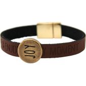 Gemshine - Damen - Armband - Joy - Happy - WISHES - Braun - Dunkel - Magnetverschluss