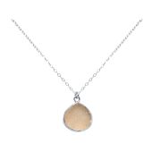 Gemshine - Damen - Halskette - Anhänger - 925 Sterling Silber - DRUZY - Rose Quarz - 45 cm