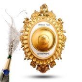 TA999 Champagnerklingel gold Deko Objekt Schild Klingel Sekt Liebhaber Geschenk