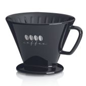 Kela Kaffeefilter L Excelsa schwarz Größe 4 Kaffeebereiter Filter aus Porzella