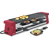 Spring Raclette für 4 Personen COMPACT in rot Tischgrill 4 Pfännchen 650 W