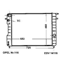 NEU + Kühler Opel Omega B .2 2.5 - 24V / 3.0 - 24V Schaltgetriebe - GM / Vauxhall 9.97 - 8.99 - Kühlsystem Was