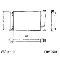 NEU + Kühler VW Golf 1 / Rabbit USA  14 / 15 / 17 1.1 / 1.6 Schaltgetriebe - VAG / VW / Audi 9.78 - 8.81 - VW