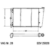 NEU + Kühler VW Jetta 1 USA  16 / 17 / GTi / GLi 1.6 Schaltgetriebe - VAG / VW / Audi 9.78 - 8.88 - Kühlsystem