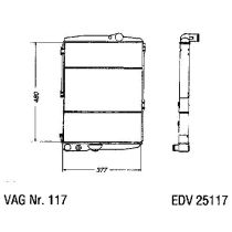 NEU + Kühler VW Passat / Santana 32B / AHK 1.6 D Schaltgetriebe - VAG / VW / Audi 9.80 - 8.88 - Kühlsystem Was