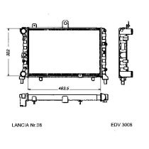 NEU + Kühler Lancia Delta / Prisma 1.3 / 1.5 / 1.6 - 9.85 - 8.86 - Kühlsystem Wasserkühler / Radiator + + + NE