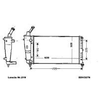 NEU + Kühler Lancia Ypsilon 1.2 - 16V - 9.00 - 8.03 - Kühlsystem Wasserkühler / Radiator + + + NEU