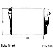 NEU + Kühler BMW 5 E 12 525 / 528 Automatic - 9.73 - 8.81 - Kühlsystem Wasserkühler / Radiator + + + NEU
