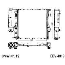 NEU + Kühler BMW 3 E 36 316 / 318 / 325 Klimaanlage / Automatic - 9.xx - 8.92 - Kühlsystem Wasserkühler / Radi