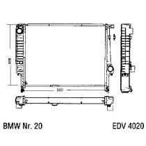 NEU + Kühler BMW 3 E 36 325 TDS / TD4 Klimaanlage / Automatic / Schaltgetriebe - 9.91 - 8.xx - Kühlsystem Wass