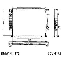 NEU + Kühler BMW 5 E 34 540 - V8 - M 60 Automatic ohne Getriebeölkühler / Schaltgetriebe - 9.92 - 8.xx - Kühls
