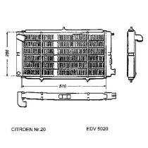 NEU + Kühler Citroen C 15 E / C 15 Diesel 1.1 / 1.3 / 18D Schaltgetriebe - 9.84 - 8.88 - Citroen Visa 17 1.6 -