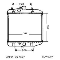 NEU + Kühler Daihatsu Charade 1.3 Schaltgetriebe - Daihatsu 9.87 - 8.93 - Kühlsystem Wasserkühler / Radiator 3