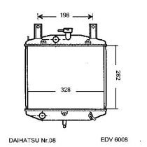 NEU + Kühler Daihatsu Cuore .3 L 200 / 201 0.8 Schaltgetriebe - Daihatsu 9.90 - 8.95 - Kühlsystem Wasserkühler