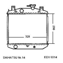 NEU + Kühler Daihatsu Cuore Turbo 0.6 Schaltgetriebe - Daihatsu 9.86 - 8.xx - Kühlsystem Wasserkühler / Radiat