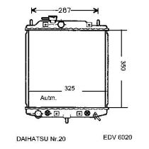 NEU + Kühler Daihatsu Cuore 0.8 Automatic - Daihatsu 9.94 - 8.xx - Kühlsystem Wasserkühler / Radiator 325 x 35