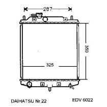 NEU + Kühler Daihatsu Move Efi 0.9 / 1.0 Schaltgetriebe - Daihatsu 9.97 - 8.xx - Kühlsystem Wasserkühler / Rad