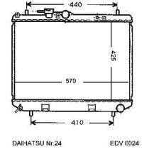 NEU + Kühler Daihatsu Terios 1.3 - 16V Schaltgetriebe - Daihatsu 9.96 - 8.xx - Kühlsystem Wasserkühler / Radia