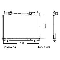 NEU + Kühler Fiat Marea HLX 1.8 - 16V Schaltgetriebe / Klimaanlage - 9.96 - 8.xx - Fiat Bravo GT / Brava ELX 1