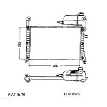 NEU + Kühler Fiat Tipo SX 1.4 / 1.6 Schaltgetriebe / Automatic - 9.87 - 8.xx - Fiat Tempra SX 1.4 / 1.6 Schalt
