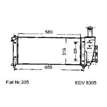 NEU + Kühler Fiat Punto 60 1.2 / 16V Schaltgetriebe / Automatic / Klimaanlage - 9.01 - 8.xx - Kühlsystem Wasse