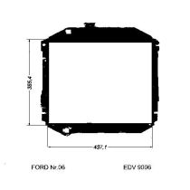 NEU + Kühler Ford Taunus MK 2 / MK 3 2.0 - V6 / 2.3 - V6 Schaltgetriebe - 9.72 - 8.79 - Kühlsystem Wasserkühle