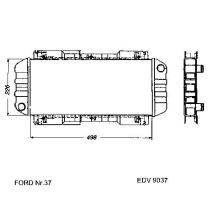 NEU + Kühler Ford Fiesta MK 2 1.0 / 1.1 Schaltgetriebe - 9.83 - 8.89 - Kühlsystem Wasserkühler / Radiator 498