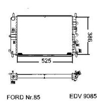 NEU + Kühler Ford Escort MK 5 1.6 / 1.8 / 2.0 Schaltgetriebe - 9.90 - 8.93 - Ford Orion MK 3 1.6 / 1.8 / 2.0 S
