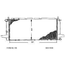 NEU + Kühler Ford Scorpio MK 1 2.5 - V6 / 2.5 TD Schaltgetriebe / Klimaanlage - 9.89 - 8.xx - Kühlsystem Wasse