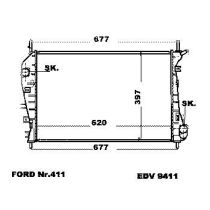 NEU + Kühler Ford Mondeo div. Modelle - 9.xx - 8.xx - Kühlsystem Wasserkühler / Radiator 620 x 397 / Ford 411