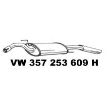 NEU + Endschalldämpfer VW Passat 35i - VAG / VW 9.88 - 8.93 - mit ovaler Chromblende - Schalldämpfer Abgasanla