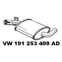 NEU + Mittelschalldämpfer VW Golf 2 / Jetta 2 19 - VAG / VW / Audi 9.85 - 8.92 - Vor - Schalldämpfer Abgasanla